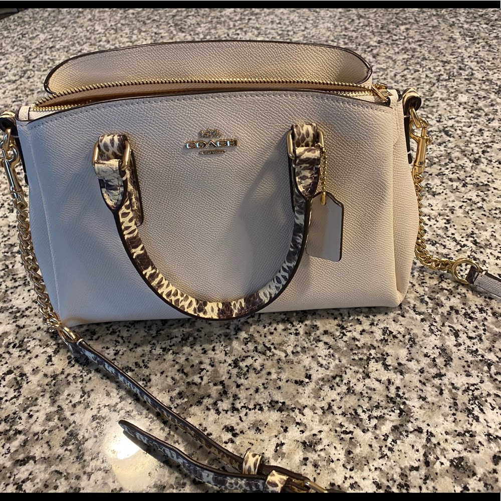 Coach Crossbody w/snakeskin handles